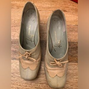 Vintage Filene’s snakeskin style chunky heel Size 7